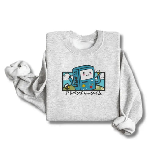 Vintage Time Adventure Anime Cartoon Embroidered Graphic Tee, Sweatshirt, Hoodie Gift For Women Top Womenswear Underwear Cotton Polyester