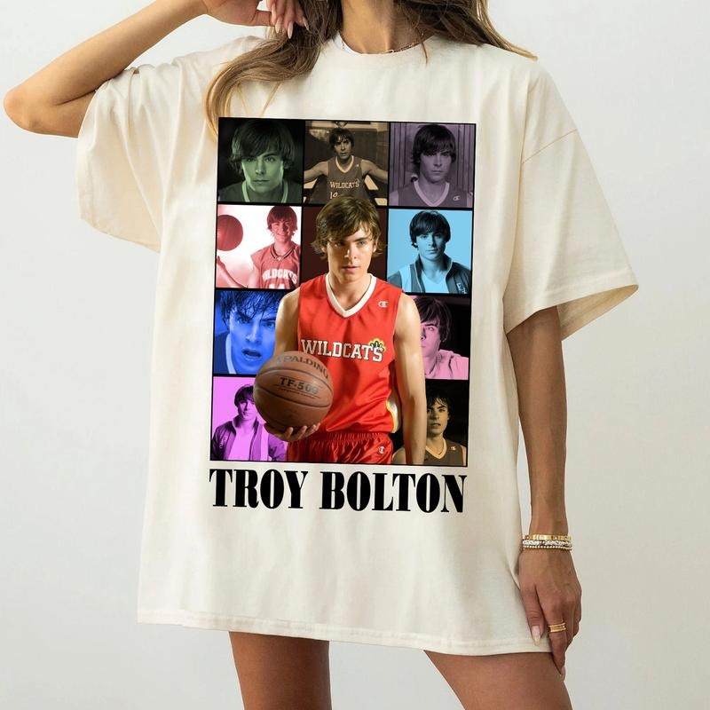 Vintage Trol Bolton Tshirt, High School Musical Shirt, 90s Bootleg Tee, Troy Bolton Fan Merch, Funny 2000s Movie Asthetic Top F