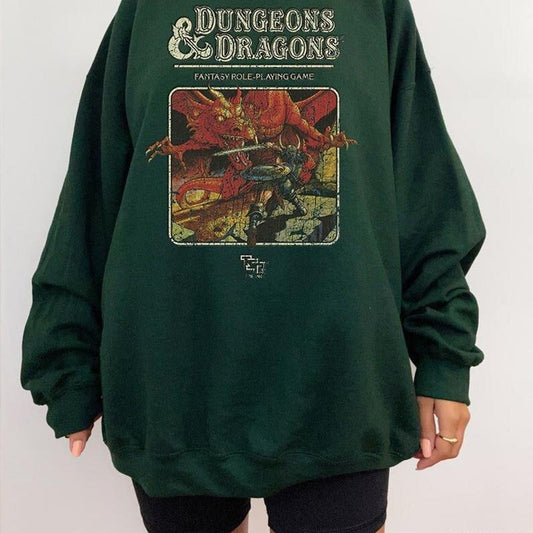 Vintage UnisexS Tshirt Size Usa Unisex Heavy Cotton , Dungeon Dragon 1974 Tee , Graphic Shirt , Gift For All , Y2K Style ,