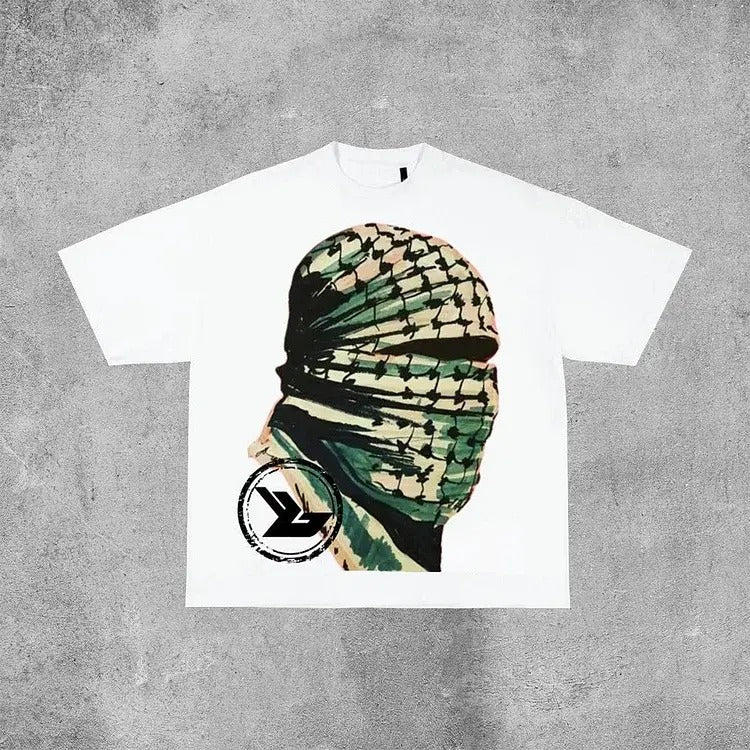 Vintage War Is Over Graphic Cotton Short Sleeve T-Shirt graphic  tees graphic  tees  men Crewneck Menswear Top Apparel Polyester Streetwear Tshirt Casual Tropical Operator Baggy Loose