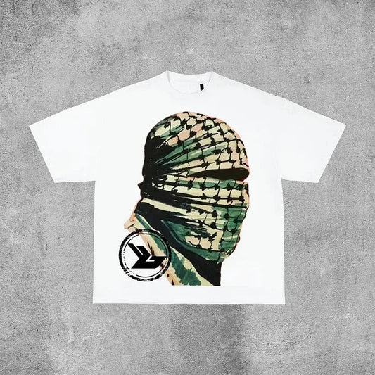 Vintage War Is Over Graphic Cotton Short Sleeve T-Shirt graphic  tees graphic  tees  men Crewneck Menswear Top Apparel Polyester Streetwear Tshirt Casual Tropical Operator Baggy Loose