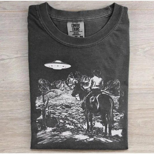 Vintage Western Cowboy Unisex T-Shirt, Classic Rodeo Graphic Tee, Stylish Country Outfit for Men and Women