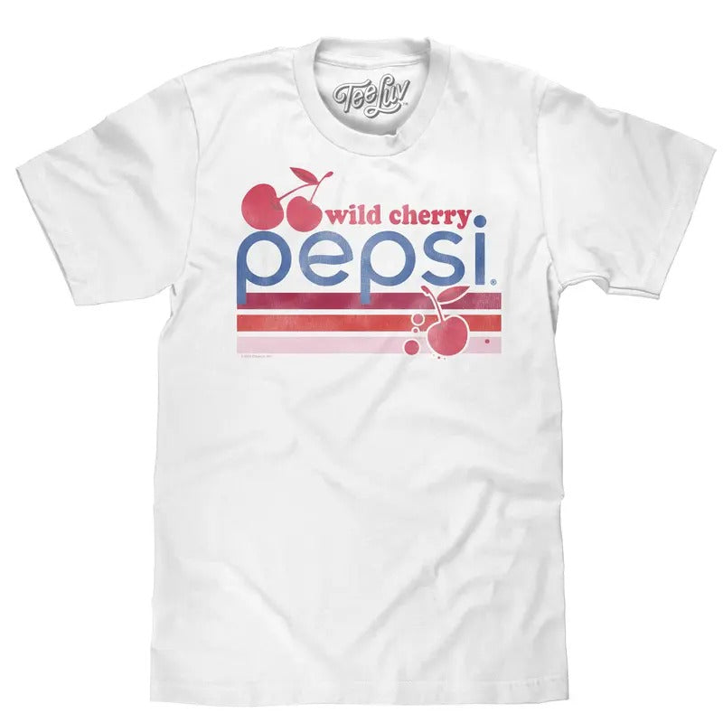Vintage Wild Cherry Pepsi Logo T-Shirt - White Hoodie, Sweatshirt | InkThreadWorks.com