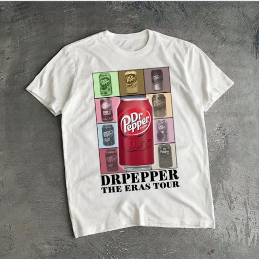 Vintagge Dr Pepper The Eras Tour T-Shirt, Casual Graphic Cotton Tee Gift For Men And Women, Full Size, Full Color