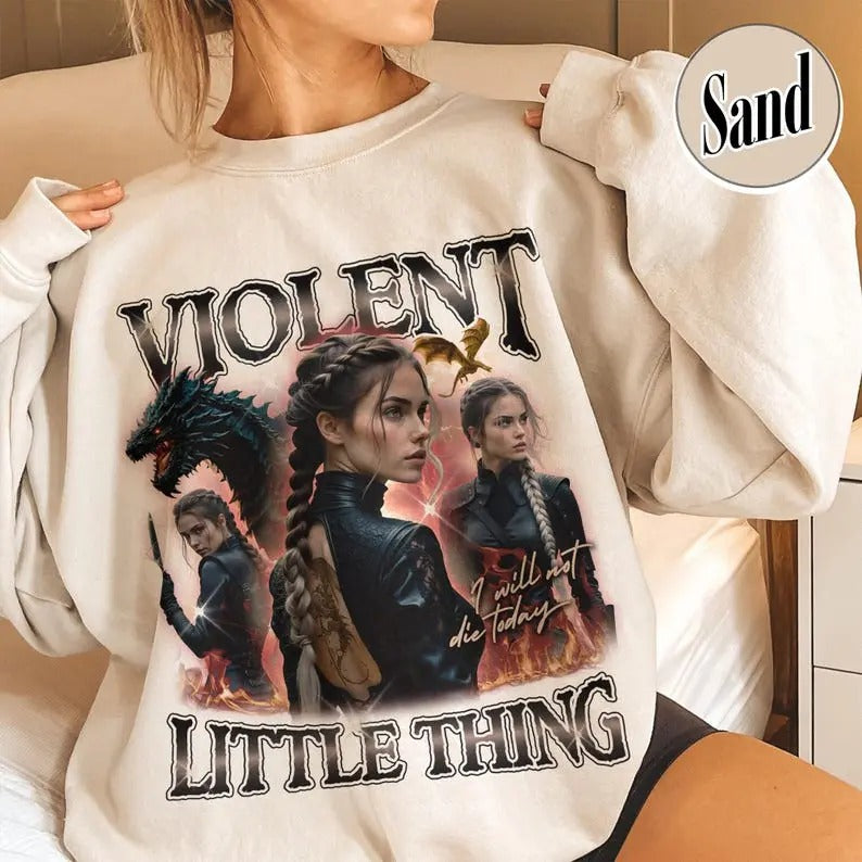 Violent Little Thing Sweatshirt,Fourth Wing Fan,Violet Bootleg Shirt, Violet Sorrengail Shirt, Fourth Wing Shirt,...