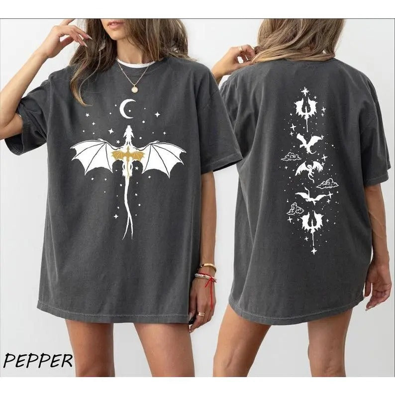 Violet Sorrengail Two Sided Shirt, Tairn Back Tattoo Fourth Wing Merch Sweater, Storm Pullover Violent Little Thing...