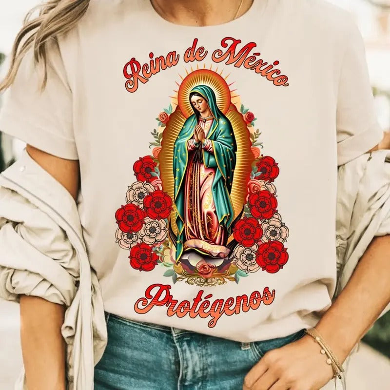 Virgin Of Guadalupe Tshirt Sweatshirt, Virgin Of Guadalupe Beach Shirt, Virgin Morena Beach , Unisex Sweater Pullover Tee...