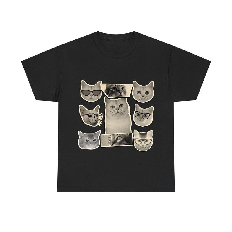 Vitage Cat, Cute Cat Graphic Tee, Unisex Shirt For Cat Lovers