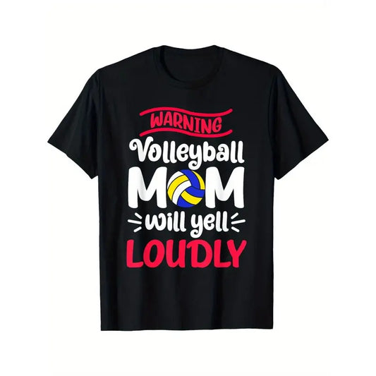 Volleyball Mom Warning Volleyball Mom Will Yell Loudly T-Shirt Made in USA Hoodie, Sweatshirt | InkThreadWorks.com