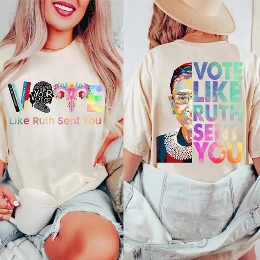 Vote Reproductive Rights Banned Books Election Shirts, Books Shirt,  Sarcastic Graphic Tee, Unisex Classic Cotton Tee with a Two-Sided Graphic Print in All Sizes