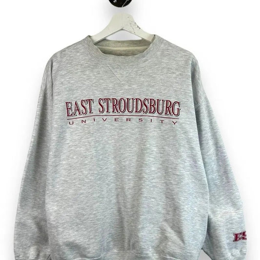 Vtg East Stroudsburg University Collegiate Spellout Graphic Sweatshirt Sz Large