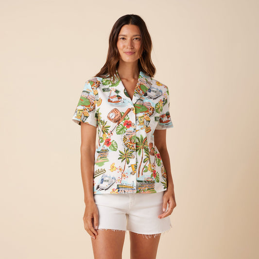 MLB® WOMEN'S OAKLAND ATHLETICS SCENIC CAMP SHIRT