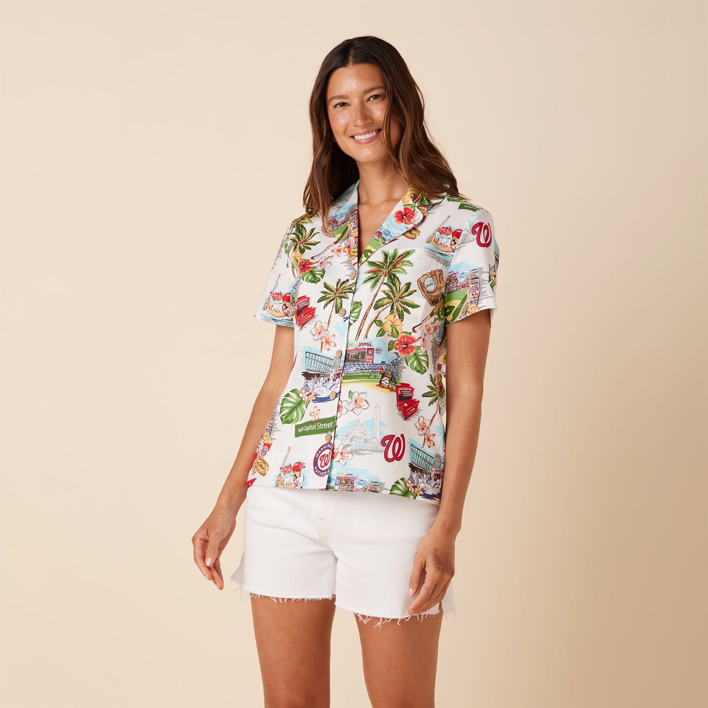 MLB® WOMEN'S WASHINGTON NATIONALS SCENIC CAMP SHIRT