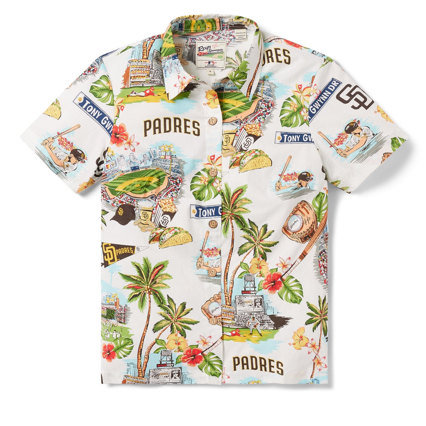 MLB® WOMEN'S SAN DIEGO PADRES SCENIC ALOHA SHIRT