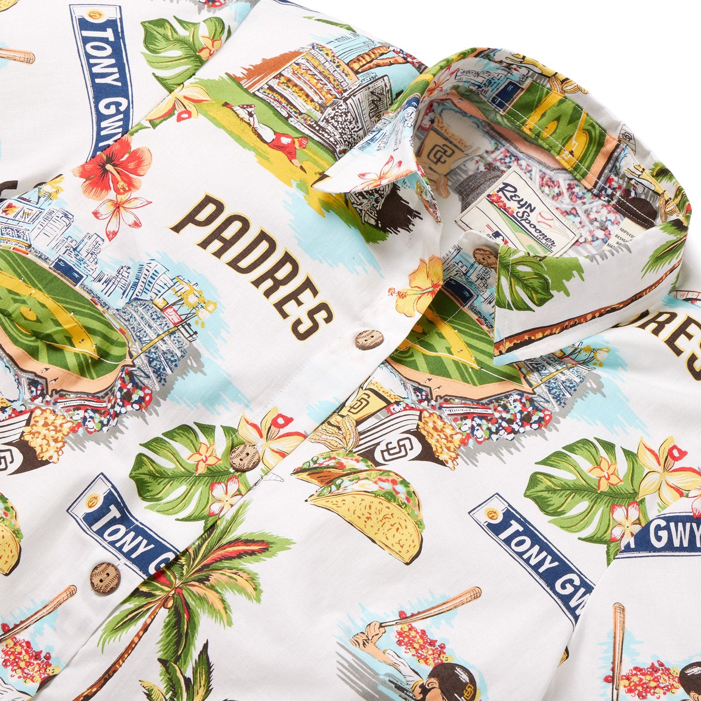 MLB® WOMEN'S SAN DIEGO PADRES SCENIC ALOHA SHIRT