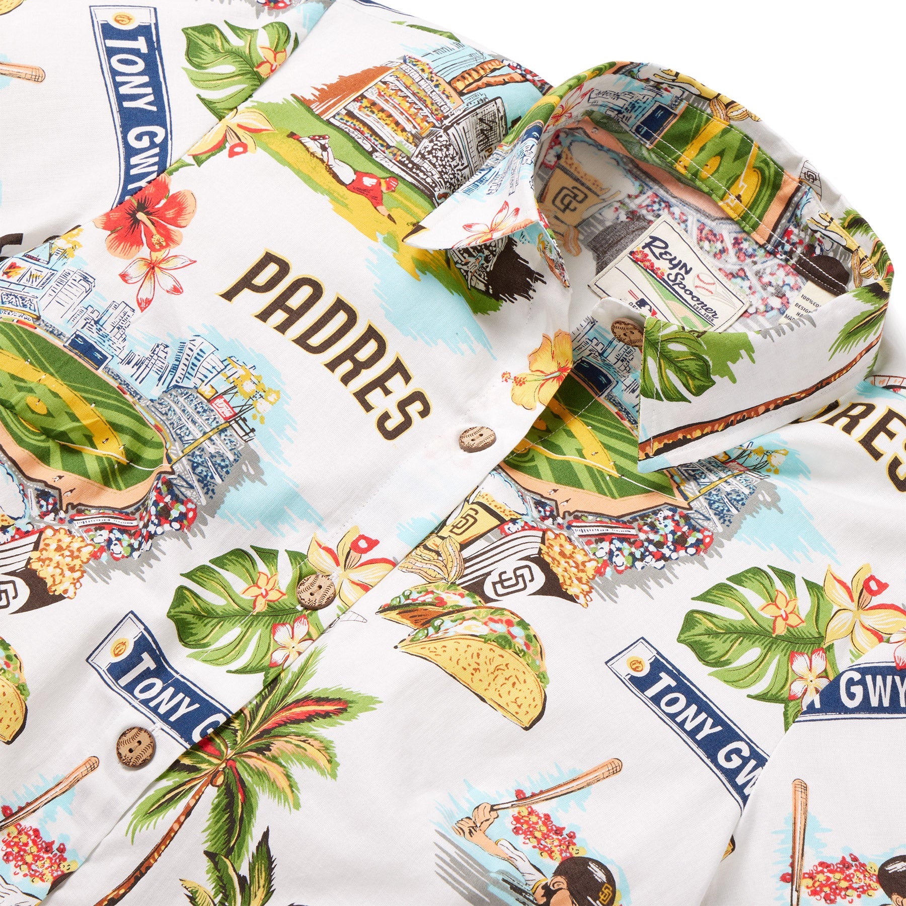 MLB® WOMEN'S SAN DIEGO PADRES SCENIC ALOHA SHIRT