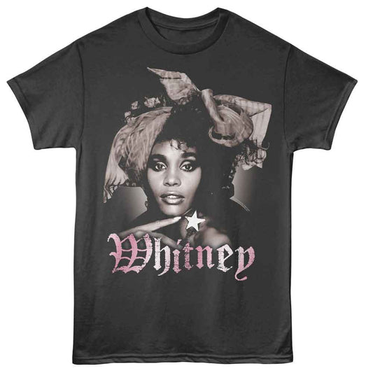 Whitney Houston - Bow - American Classics - Front Print Smoke Adult Short Sleeve T-Shirt