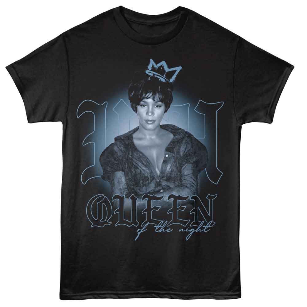 Whitney Houston - Queen - American Classics - Front Print Black Adult Short Sleeve T-Shirt