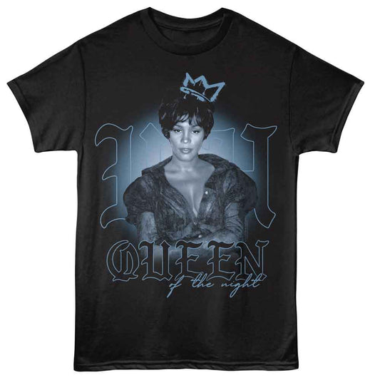 Whitney Houston - Queen - American Classics - Front Print Black Adult Short Sleeve T-Shirt