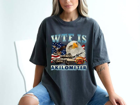 WTF Is A Kilometer Meme Retro Shirt, Funny Meme Vintage Graphic T-Shirt, 90s Graphic T-Shirt, Trendy Gifts, Adult Shirts, Comfort Colors Tee