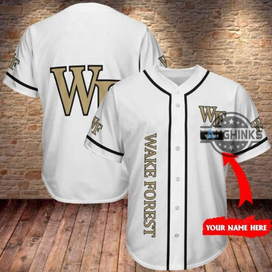 Wake Forest Baseball Jersey All Over Printed Wake Forest Demon Deacons Baseball Uniform Custom Name Wf Unisex Jersey Shirts For Men Women NEW