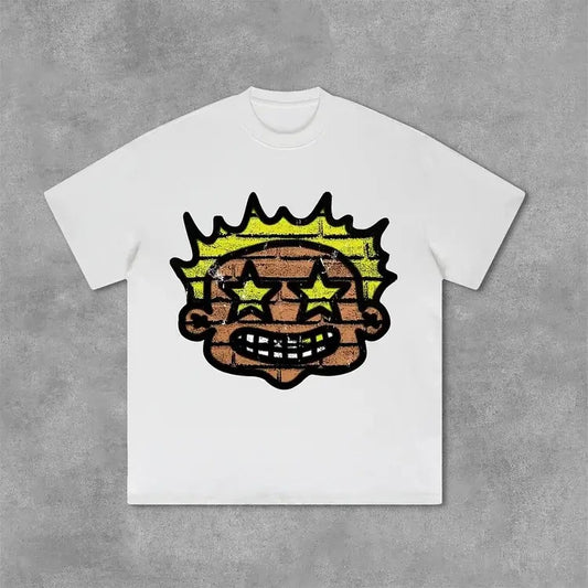 War Is Over Flame Boy Graphic Print Cotton T-Shirtstyle{n002}2