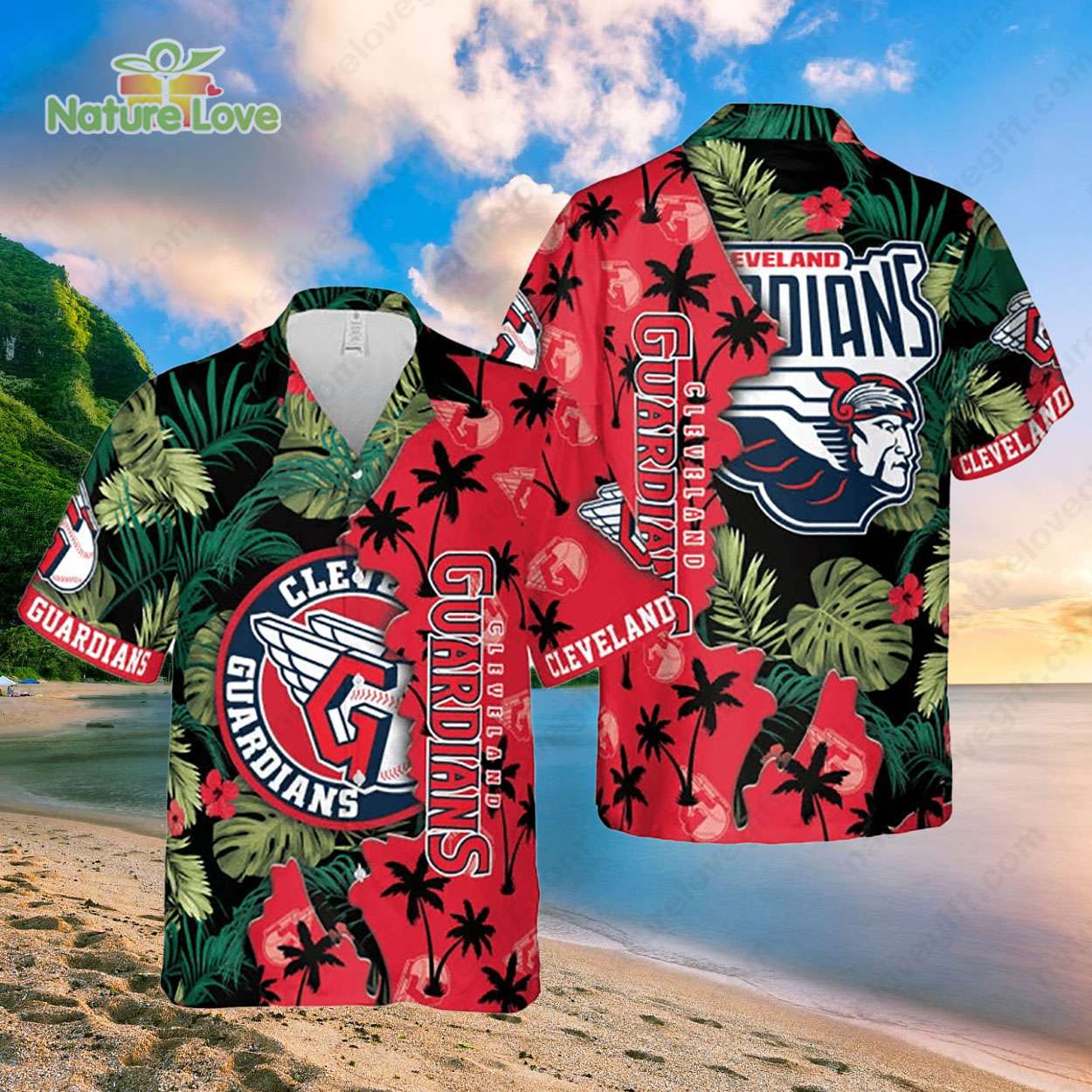 Washington Nationals Tropical Leaves Beach Palms MLB Hawaiian Shirt