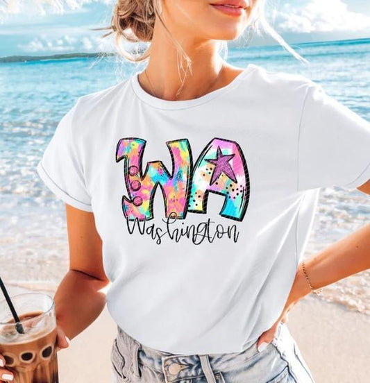 Washington Neon Splash DTF Transfers - THIS IS NOT A SHIRT