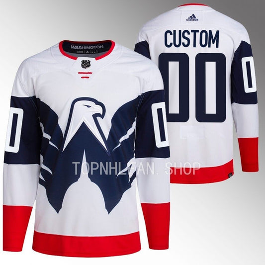 Washington Capitals Custom 2023 NHL Stadium Series White Jersey