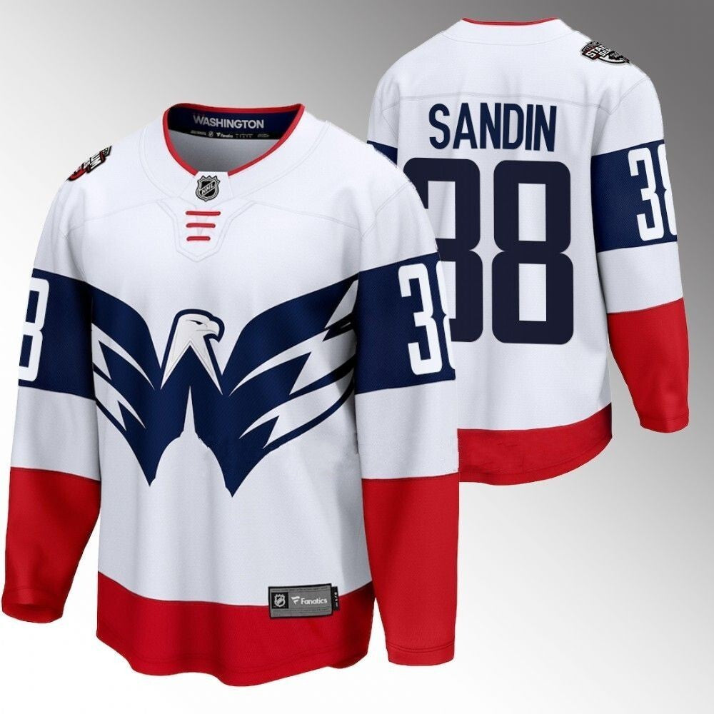 Washington Capitals #38 Rasmus Sandin White 2023 Stadium Series Jersey_conew1