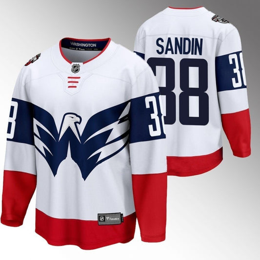 Washington Capitals #38 Rasmus Sandin White 2023 Stadium Series Jersey_conew1