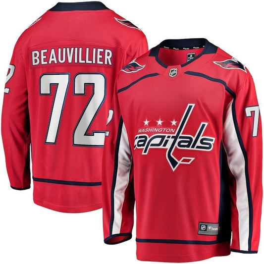 Washington Capitals #72 Anthony Beauvillier Home Breakaway Jersey - Red