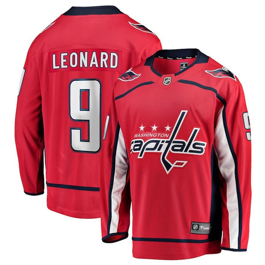 Washington Capitals #9 Ryan Leonard Home Breakaway Jersey - Red