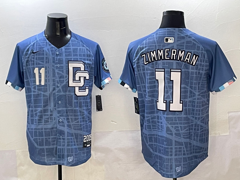 Washington Commanders #11 Ryan Zimmerman Nationals Collaboration Style 1