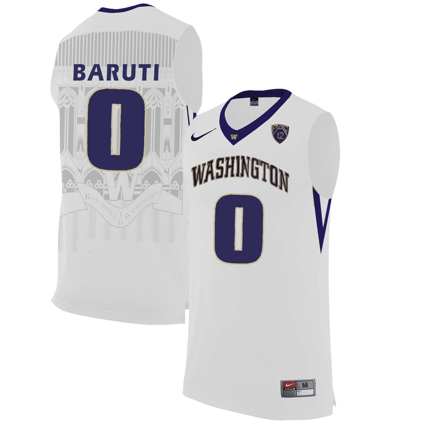 Washington Huskies Bitumba Baruti 0 White