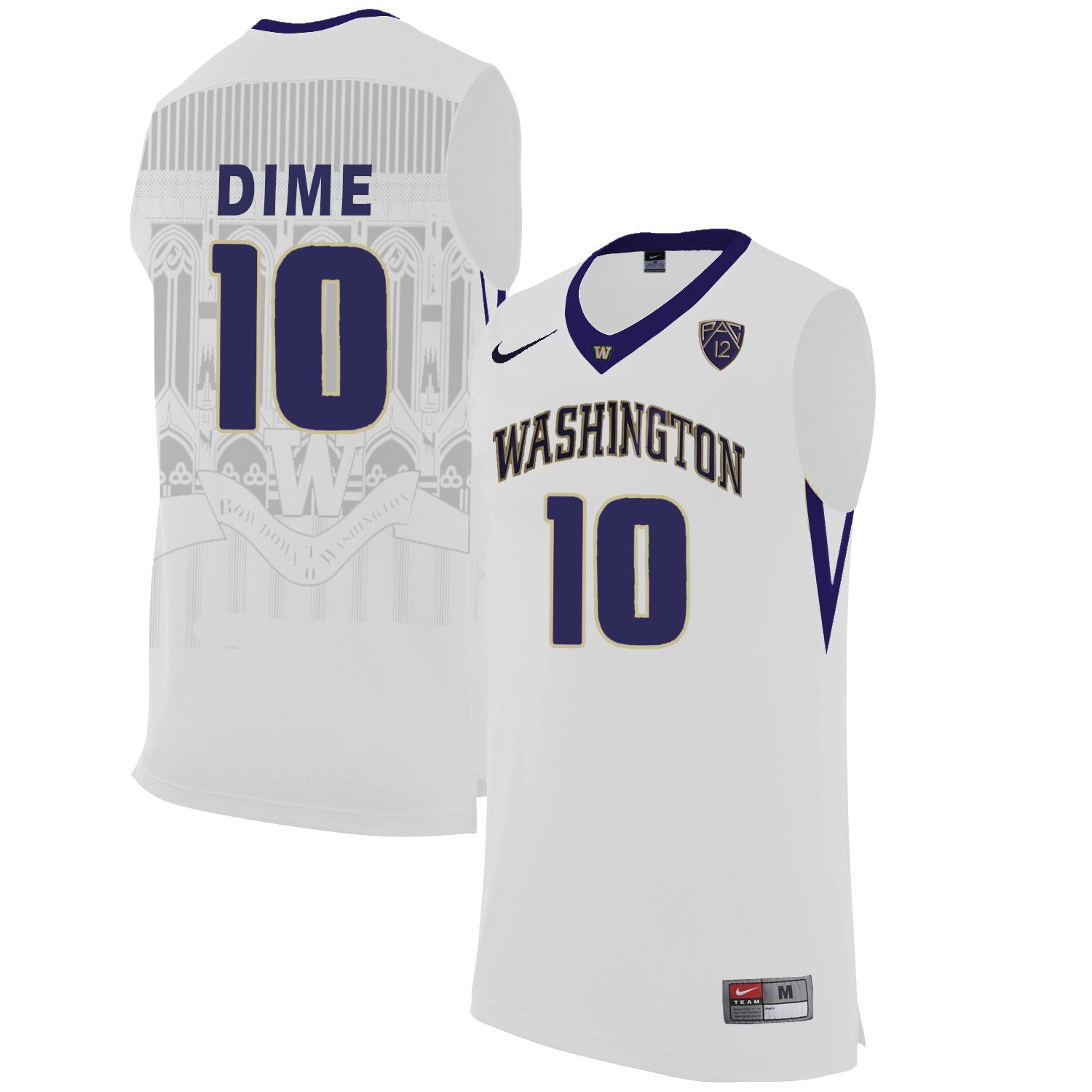 Washington Huskies DIME 10 White