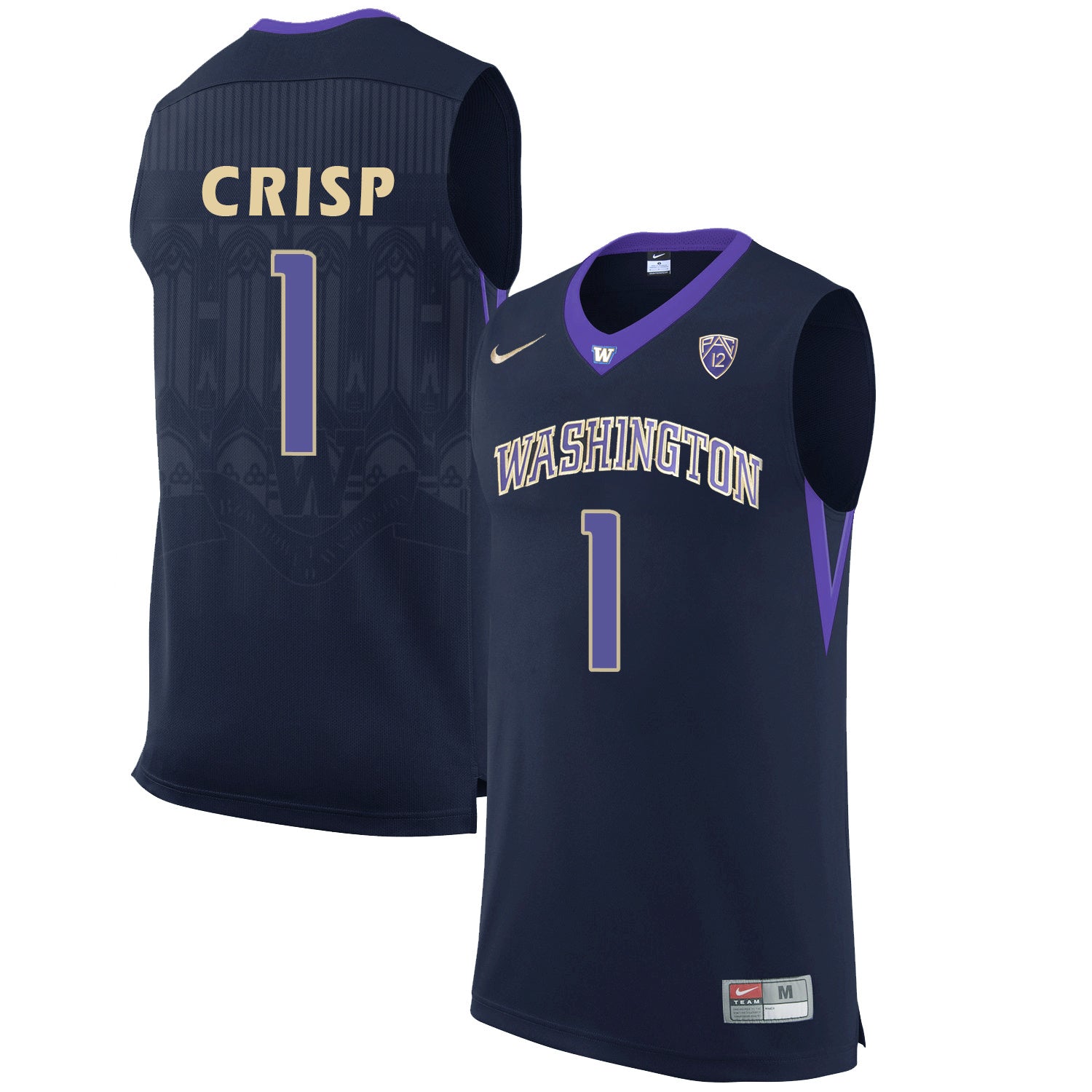 Washington Huskies David Crisp 1 Black
