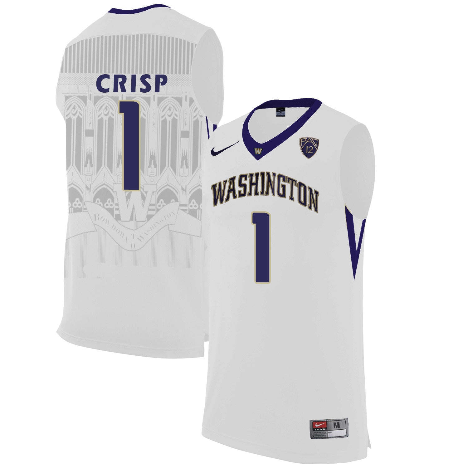 Washington Huskies David Crisp 1 White