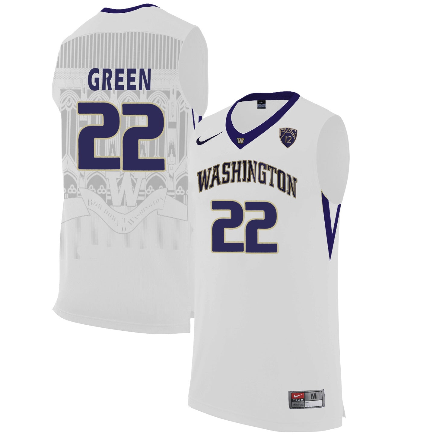 Washington Huskies Dominic Green 22 White