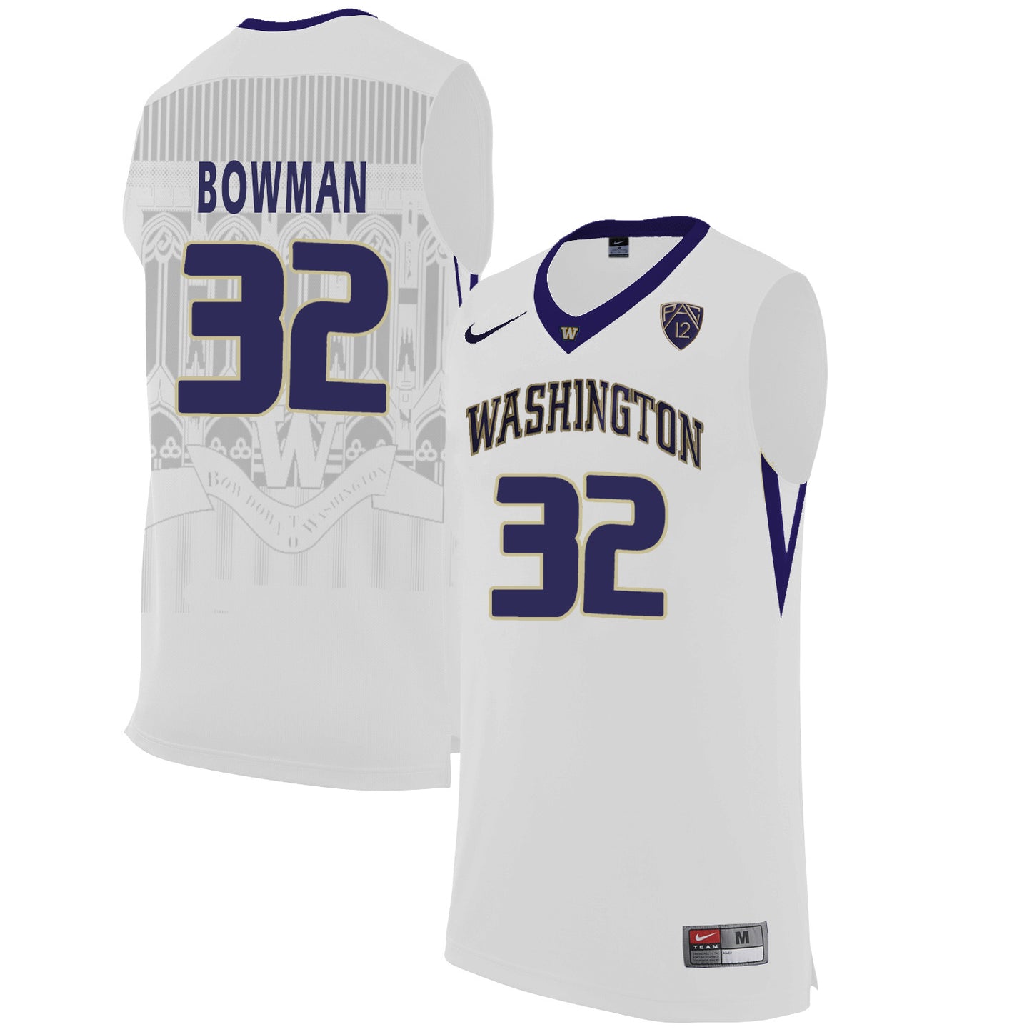 Washington Huskies Greg Bowman 32 White
