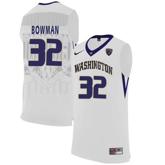 Washington Huskies Greg Bowman 32 White