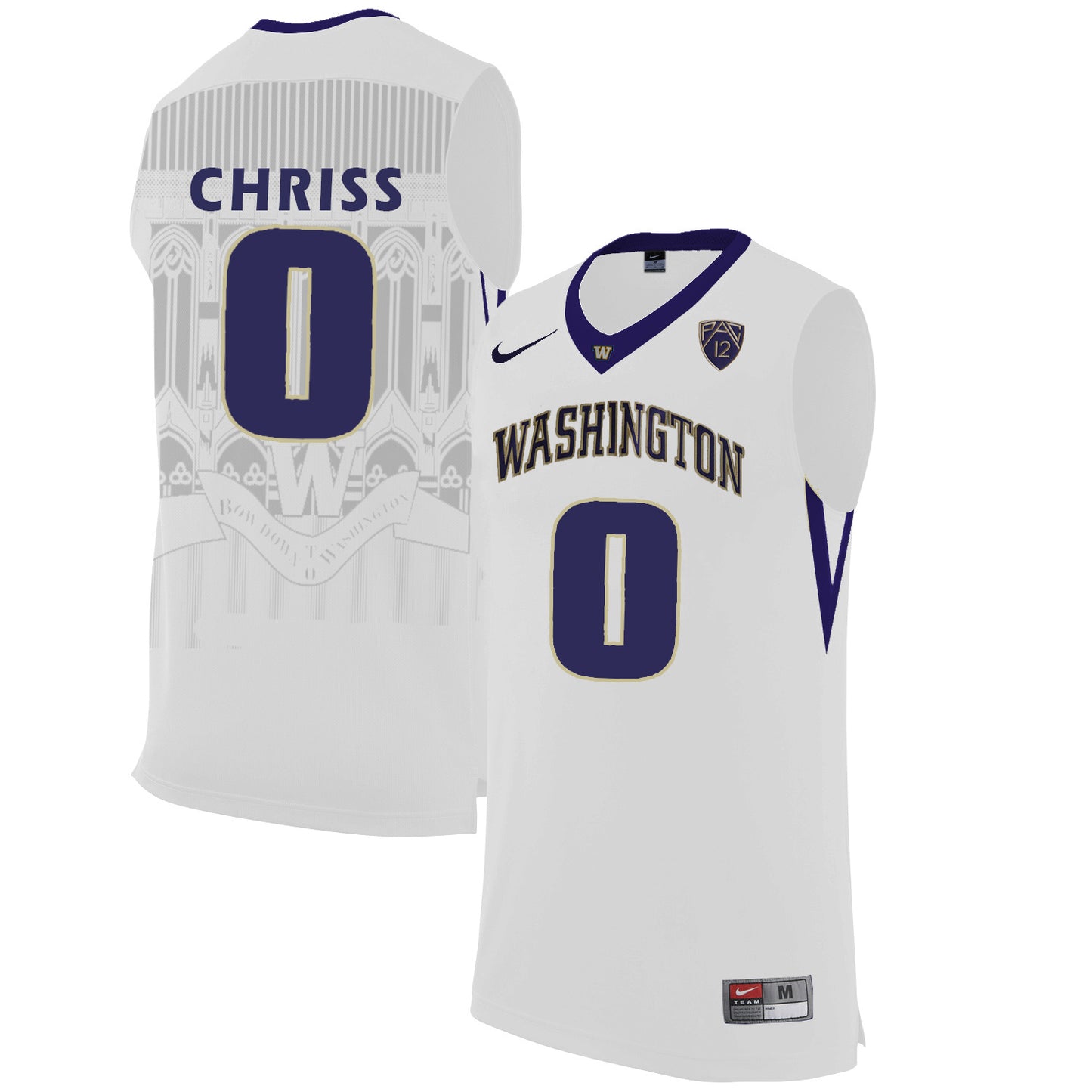 Washington Huskies Marquese Chriss 0 White