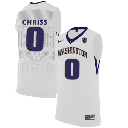 Washington Huskies Marquese Chriss 0 White