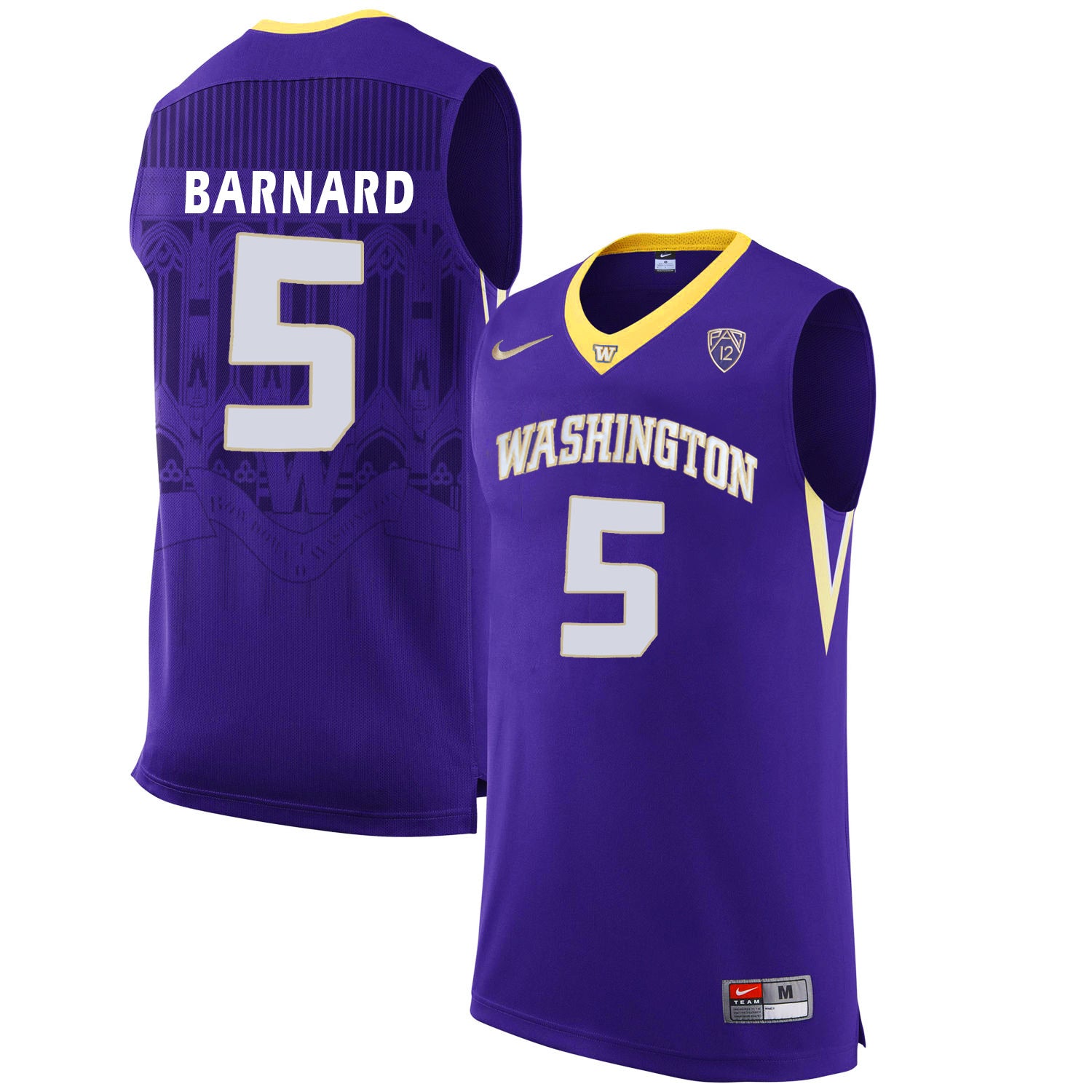 Washington Huskies Quin Barnard 5 Purple