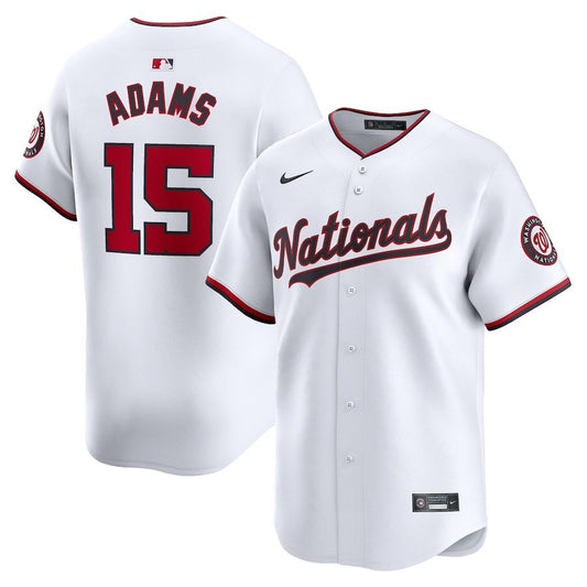 Washington Nationals #15 Riley Adams Home Limited Player Jersey - White Style 2