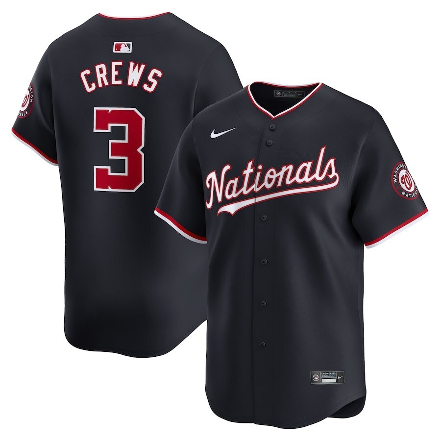 Washington Nationals #3 Dylan Crews Alternate Limited Player Jersey - Navy
