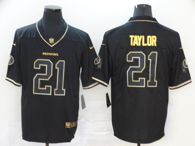Washington Redskins #21 Sean Taylor Redskins Black Retro Gold 940