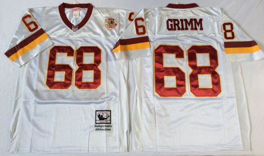 Washington Redskins #68 Russ Grimm Red Throwback Style 2