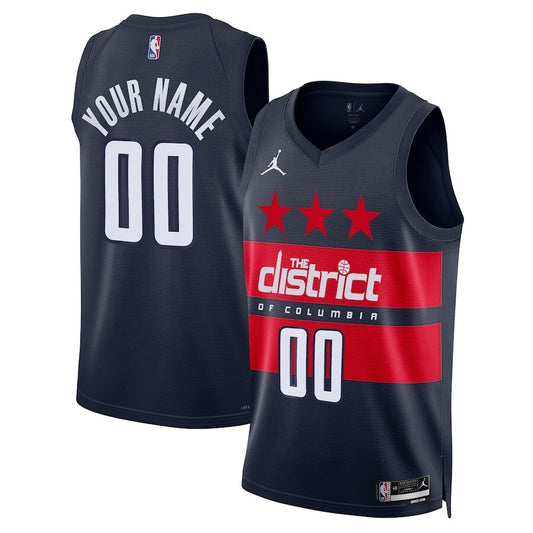 Washington Wizards Brand Unisex 202425 Custom Swingman Jersey - Statement Edition - Navy Style 3