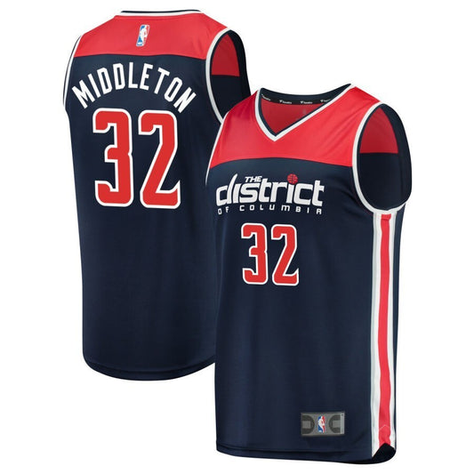 Washington Wizards #32 Khris Middleton Navy - Statement Edition